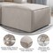 Flash Furniture Bridgetown Luxury Modular Sectional Sofa, Ottoman Seat, Cream IS-IT2231-OT-CRM-GG - alternate 5